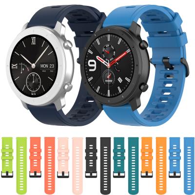 China Original Official Realease Replcement Watch Band Lianmi Style Quick Sport Softness Silicone Straps 20mm 22mm For Huami Amazfit 42mm 47mm gtr Watch Bands for sale