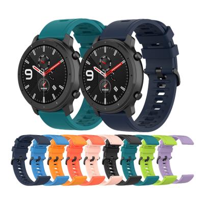 China Realease Replcement Quick Watch Band Lianmi Watch Band For Amazfit 47mm 42mm Silicone Strap GTR For Huami Amazfit Stratos 3 2 2S BipS GTS Pitch 22/20mm Strap for sale