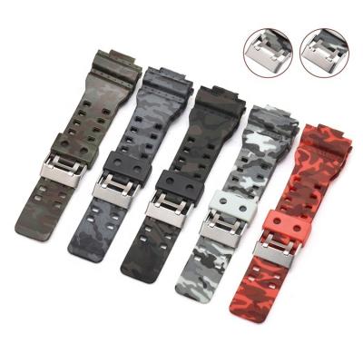 China Quick Realease Replcement Lianmi Watch Band Camouflage Resin Printed Watch Band For Casio G-shock GA-110 GA-100 GA-120 GD-100 GW-8900 Watch Band Strap for sale