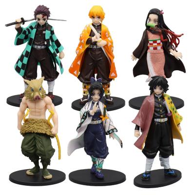 China Hot Sale Gift Demon Slayer GK Rice Ball Nedouzi Tanjiro Figure Anime Peripheral Ornaments Garage Kits for sale