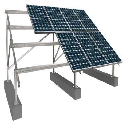 China Concrete Adjustable Flat Roof Tilt Racks PV Structures Aluminum Solar Racking ES002 for sale