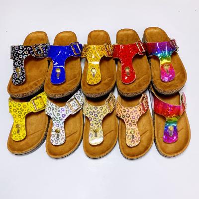 China New Summer Lit Women Cut Toe PVC Cork Beach Sandals Cork Sandals Men for sale