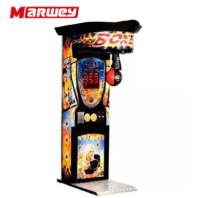 China Coin Operated King Kick Punching Fire Arcade Boxing Game Machine Big Sports Coin Operated Boxing Machine 117*70*220CM for sale