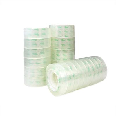 China Indonesia Market Manufacturer Cello Student Waterproof Transparent Stationary Tape Yellowish Clear Stationery Tape for sale