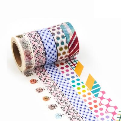 China Custom Crafts Printing Waterproof Decorative Washi Tape, Single Side Adhesive Tape Scrapbooking Washi Tape for sale