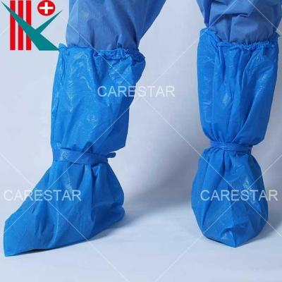 China Disposable CPE Boot Cover, with Tie-on Around Ankle for sale