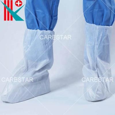 China PP non-woven+CPE liner disposable CPE coated PP boot cover for sale