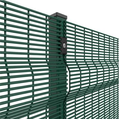 China Clear Vision Easily Assembled Durable Welded Green Color High Security Curved Anti Climb 358 Jail Barrier Panel Garden Fence for sale