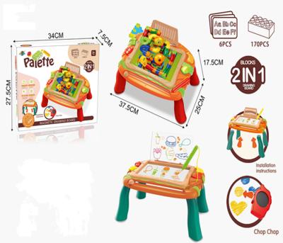 China 2 in 1 2 in 1 child's enrollment board with building blocks toys for kids for sale