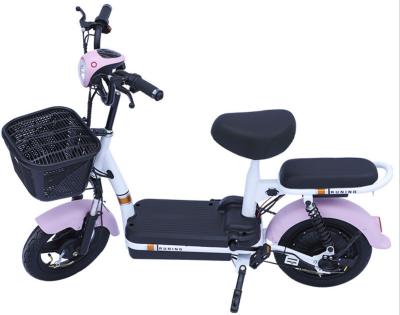 China Carbon Steel 48v350w Small Office Worker Electric Motorcycle Electric Scooter Electric Bicycle for sale