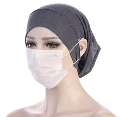 China RELIGION Fashion Flower Printing Muslim Lady Muslim Turban Hat Hijab Hat Fit Hijab Malaysia Hijab Turbans for sale