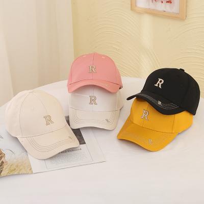 China New COMMON High Quality Custom Made 100% Cotton Hats 6 Panel Baseball Cap Plain White Cotton Hats Low Top Ball Cap for sale