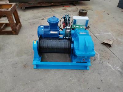 China High Speed Industrial Electric Winch , Electric Wire Rope Winch 2 Ton With Button Control for sale