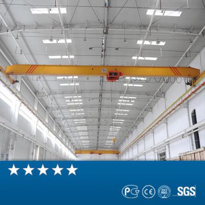 China Yellow Single Girder Overhead Crane , Electric Single Beam Crane Smooth Running for sale