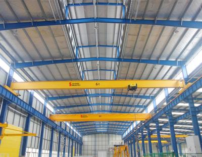 China Span 6.4m Overhead Travelling Crane , 2 Ton Safe Single Beam Bridge Crane for sale