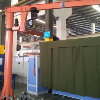 China Europees Type 4,5 Ton Pillar Mounted Jib Crane-Afstandsbediening 3 Fasevoeding Te koop