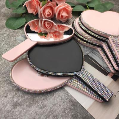 China Non-specific Customized Wholesale Logo Mirror Cosmetic Mirrors Single Side Hand Held Mirror for sale