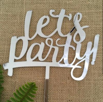 China Acrylic Leaves Party Cake Topper Party Supplies Acrylic Party Decoration Cake Toppers for sale