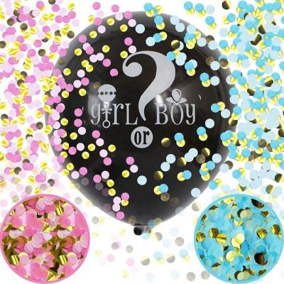 China 36 Inch Latex Gender Reveal Confetti Balloon Set for sale