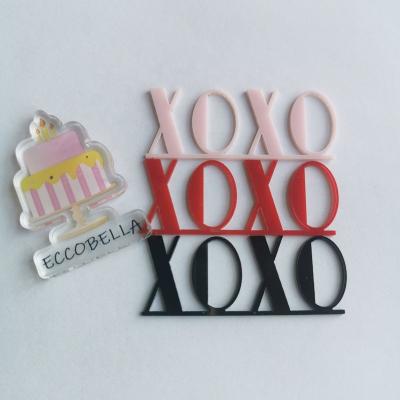 China New Arrival Customized Acrylic Valentines Day Cake Topper For Cake Decoration for sale