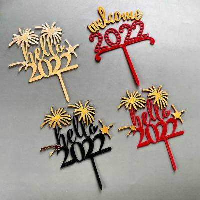 China New Arrival 2022 New Year Acrylic Acrylic Cake Topper For Cake Decoration for sale