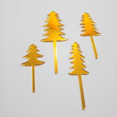 China Acrylic Christmas Tree Set Acrylic Cake Topper For Cake Decorating Supplies for sale