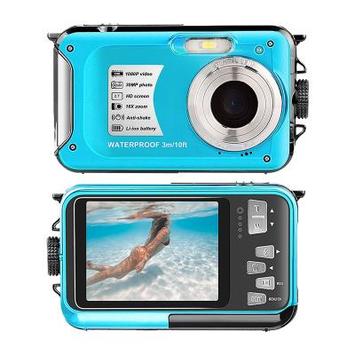 China Cheap Camera Waterproof Camera 10FT Underwater Camera 30MP 1080P FHD Video Resolution Waterproof Digital Camera for Snorkeling(Blue) for sale