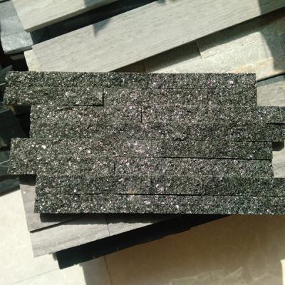 China Stacked Traditional Black Granite Stone Veneer Wall Cladding Panels Interior Decorative Stone For Garden for sale