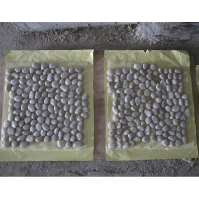 China Traditional Interlock Polished Natural Pebble Stone Pebble Mosaic Tiles For Shower for sale