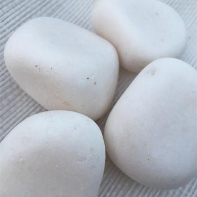 China Modern Snow White Pebble Stone Gardening and Landscaping White River Stone for sale