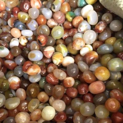 China Landscaping High Polished River Pebble Stones Mixed Colors Landscaping Rock Factory Direct Sale for sale