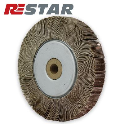 China Stainless Steel Sheets Coated Wood Bush Abrasive Fin Wheel for sale