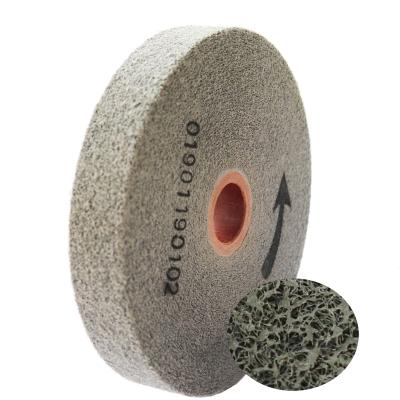 China DP 9S FIN Rough Metal 6X1X1 Metal Surface Treatment Deburring and Polishing Nonwoven Abrasive Convoluted Wheel for sale