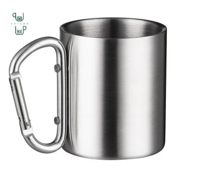 China Sublimation brand disposable cup 10oz customized logo metal drinkware mountaineering cup for sale