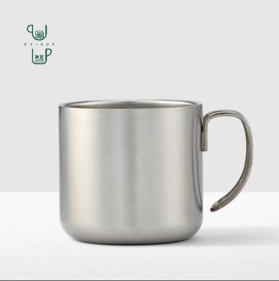 China Sublimation Brand Disposable Mug 10oz Customized Logo Outdoor Metal Drinkware Coffee Mug for sale