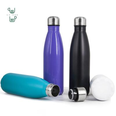 China 350ml Sublimation Disposable Double Walls Color Cola Shape Water Bottle for sale