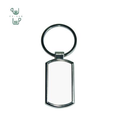 China Sublimation Printing Sublimation Blanks Metal Key Chain One Rectangle Custom Gift Bags for sale