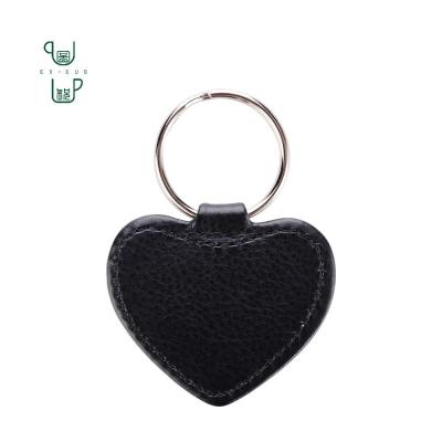 China Sublimation Printing Sublimation Key Chain Custom Holiday PU Material Black Key Chain for sale