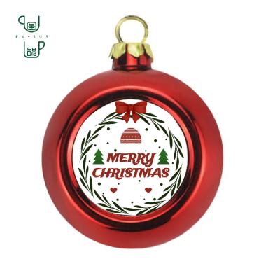 China Red/Green Sublimation Printing Sublimation Christmas Gift Glass Ball Sale Like Hot Cakes Style for sale