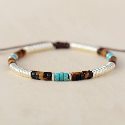 China New Arrival Ethnic Jewelry Bracelet Most Popular Fashion Bracelet Stone Bead Leather Wrap Bracelet for sale