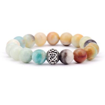 China Ethnic Women Bead Bracelet Femme Fashion Jewelry Colorful Amazonite Charm for sale