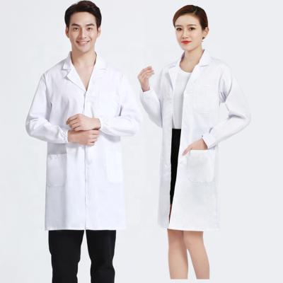 China New Hospital Lab Coat Doctor Nurse Uniform Long Sleeve Short Sleeve Button Nurse Uniform Custom Logo for sale