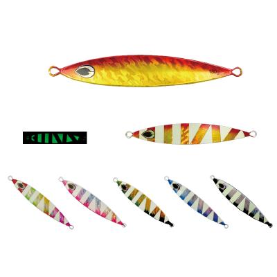 China New OEM 10pcs/lot Long Metal Jig Fishing Lure 180g Cast Bait Slow Spoon Shore Lead Artificial Metal Bait KT-04 for sale