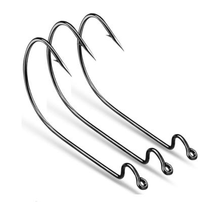 China 2022 Strong New Luya Lures Crank Fishhook 10pcs/bag Strong High Carbon Steel Hooks Barbed Hook for sale