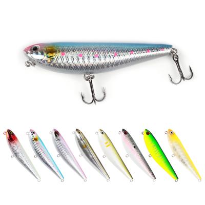 China 2022 New Luya Lures Competitive Price 8.5cm Top Bait 9.5g Plastic Water Pencil Hard Fishing Lures for sale