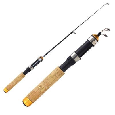 China Small cheap price wholesale 60cm/winter durable fishing tackle solid fibtackle ice fishing roder glass ice fishing for sale