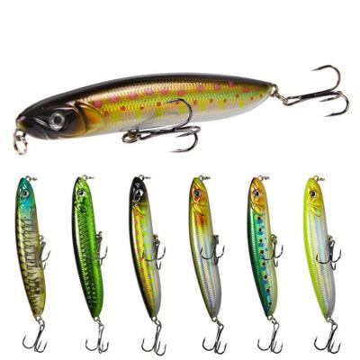 China 2022 New Luya Plastic Lures 18g 9.5cm Plastic Body Fishing Topwater Pencil Freshwater Hard Lure for sale