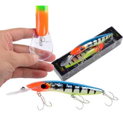 China 2022 New ABS Big Lures Minnow 160mm/26g Deep Diving Plastic Artificial Fishing Lures Rattling Professional Crankbait PESCA Isca Bait Wobbler for sale