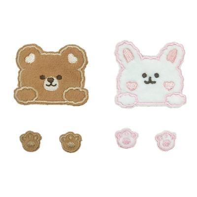 China custom cheap quality 3D bear and rabbit costume shoes clothing spot repair holes for sale