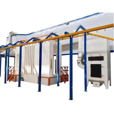 China Machinery Repair Shops Electrophoresis Coating Line Electrostatic Automatic Powder Coating Line for sale